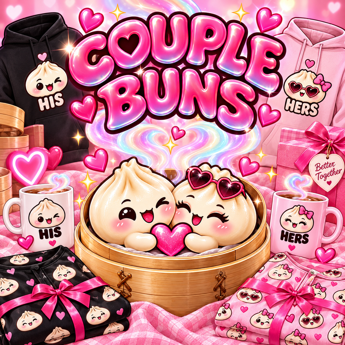 Wanton Dimsum Buns Couple Buns collection