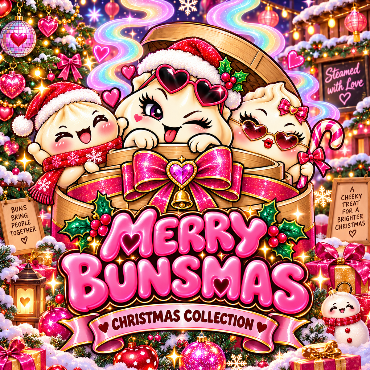 Wanton Dimsum Buns Merry Bunsmas Christmas collection