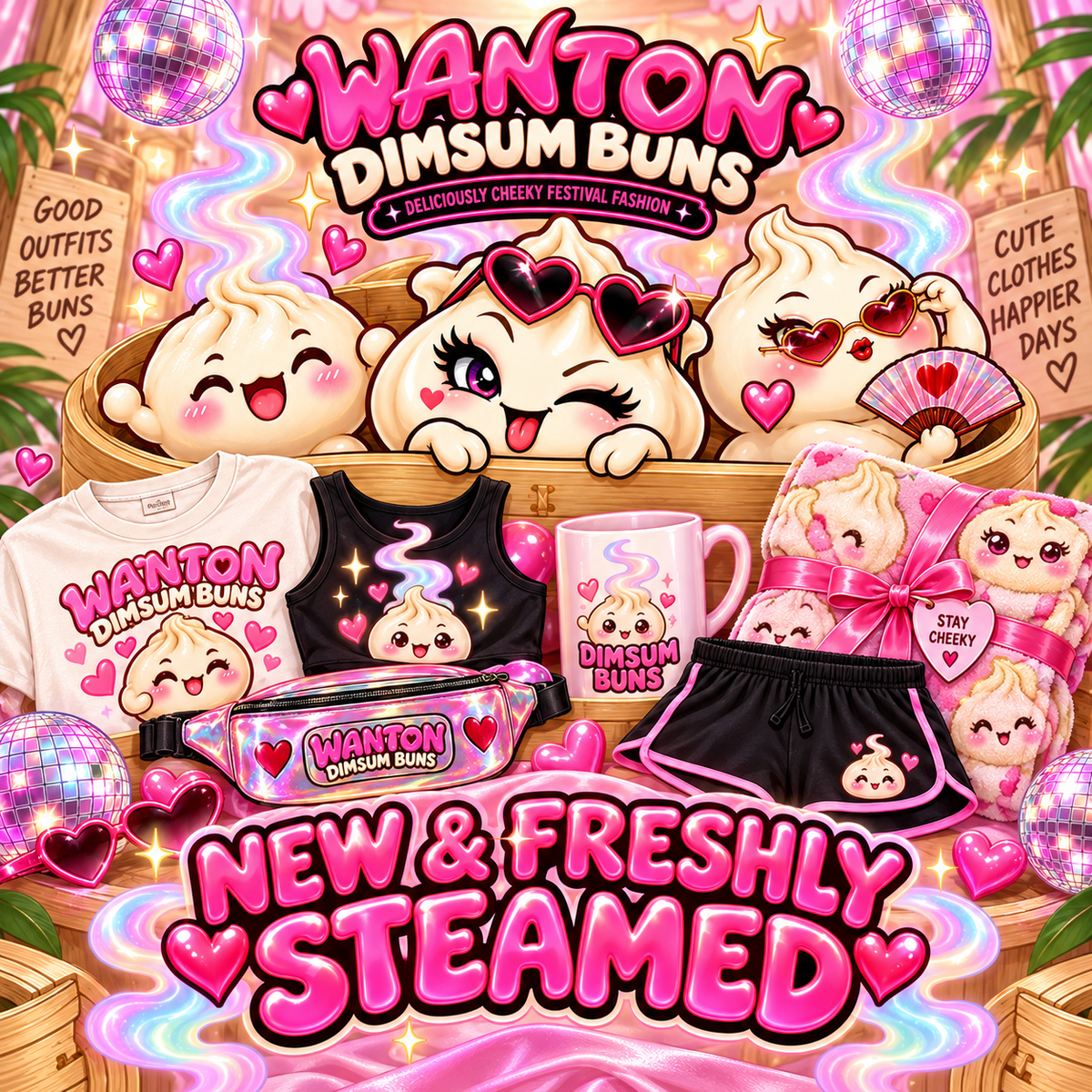 Wanton Dimsum Buns New & Freshly Steamed collection