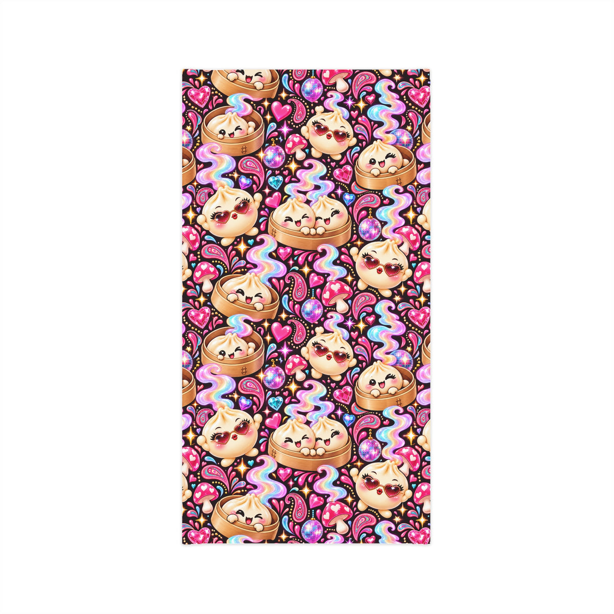 Kawaii Dumpling Neck Gaiter — Colorful Festival Face & Neck Cover