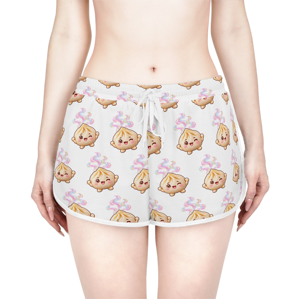 Cozy Buns Relaxed Shorts — Kawaii Dumpling Lounge Shorts