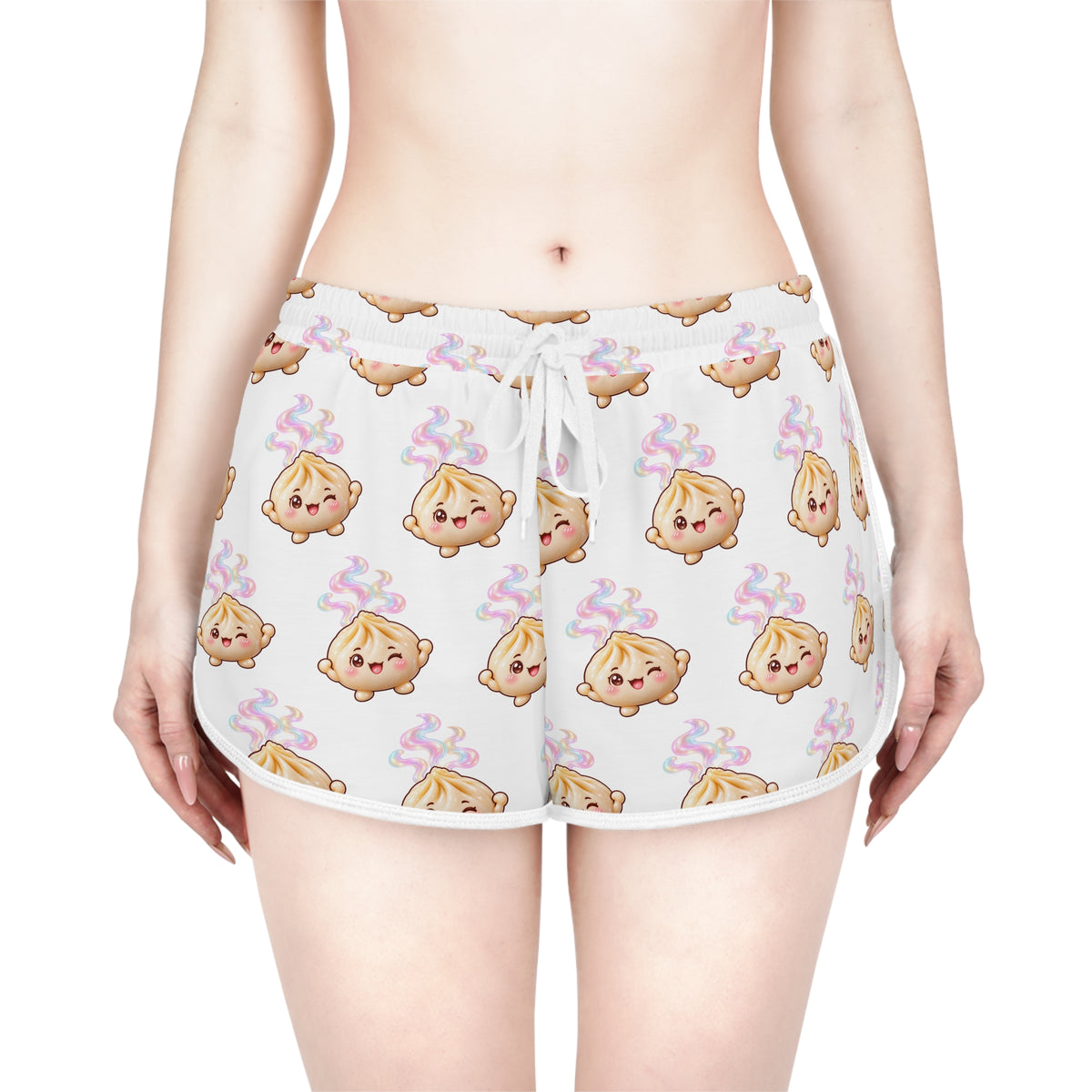 Cozy Buns Relaxed Shorts — Kawaii Dumpling Lounge Shorts