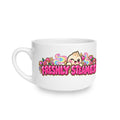 Latte Mug — Cute Kawaii Dumpling “Freshly Steamed” 25oz Ceramic Coffee Cup