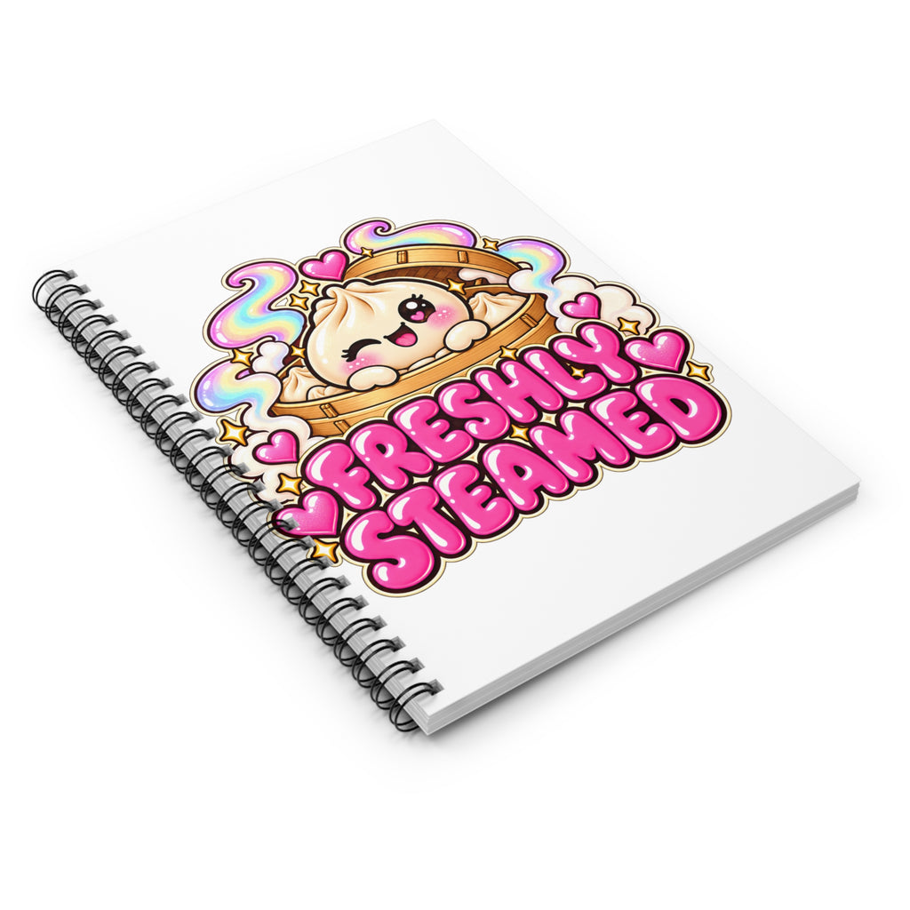 Freshly Steamed Spiral Notebook — Kawaii Dumpling Journal