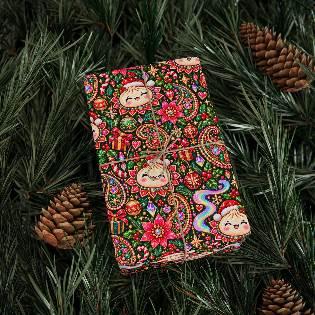 Merry Bunsmas Christmas Wrapping Paper — Psychedelic Dumpling Gift Wrap
