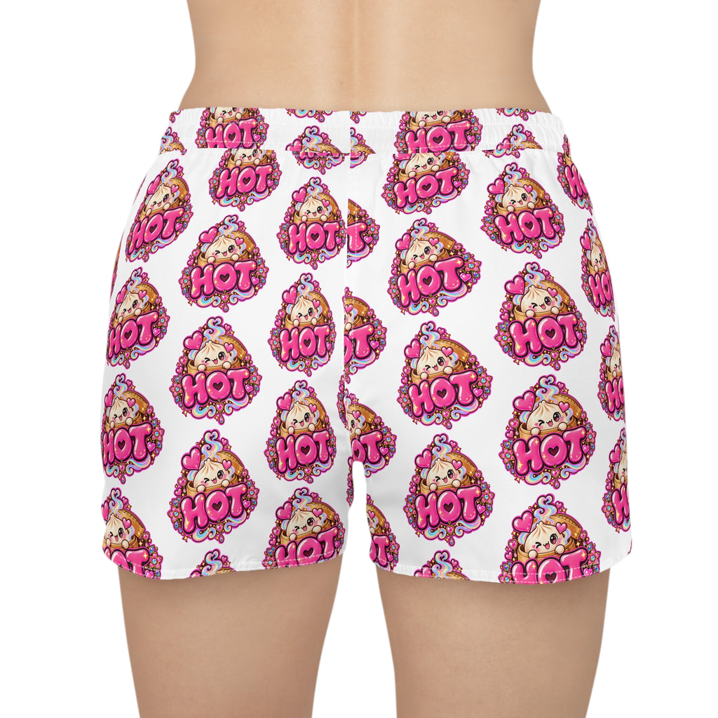 Hot Buns Lounge Shorts — Kawaii Dumpling All-Over Print