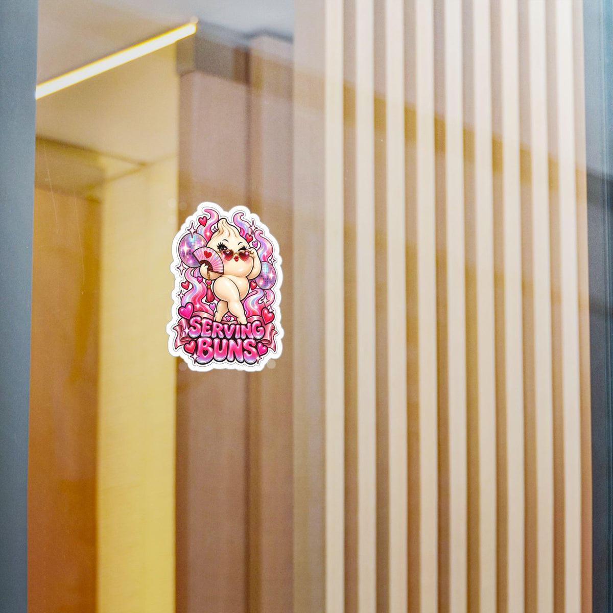 Serving Buns Vinyl Sticker — Kawaii Dumpling Decal