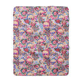 Floral Paisley Dumplings Sherpa Blanket — Cozy Plush Throw for Kids & Adults