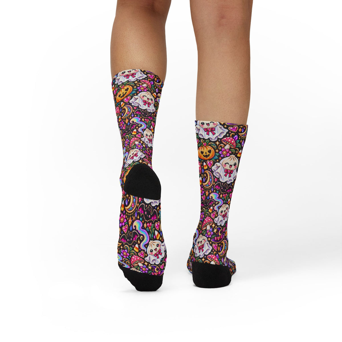 Spooky Buns Day of the Dead Crew Socks — Sugar Skull Dumplings