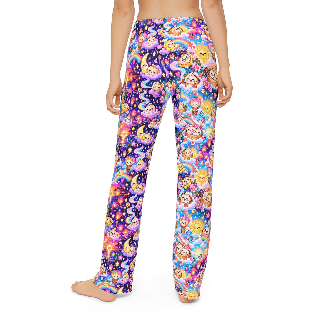 Kids Lounge Pants — Colorful Cute Dumpling Space Friends All-Over Print