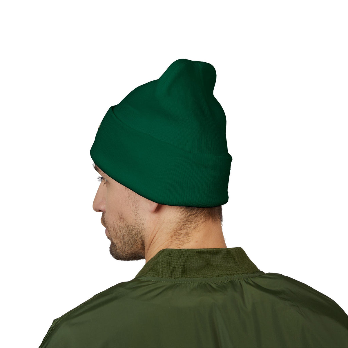 Embroidered Floral 'Love' Cuffed Beanie "Spread More Good Vibes"