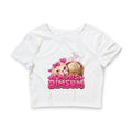 Women’s Crop Tee — "I’m His Dim Sum" Cute Dumpling Couple Graphic