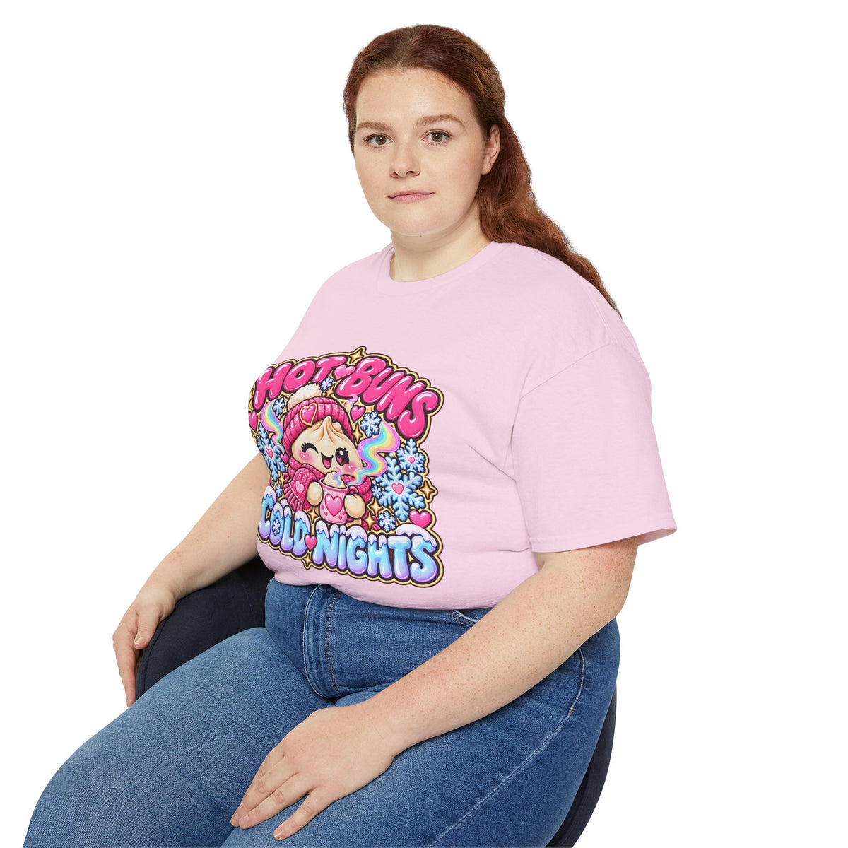 Hot Buns Cold Nights Tee — Cute Winter Graphic T-Shirt