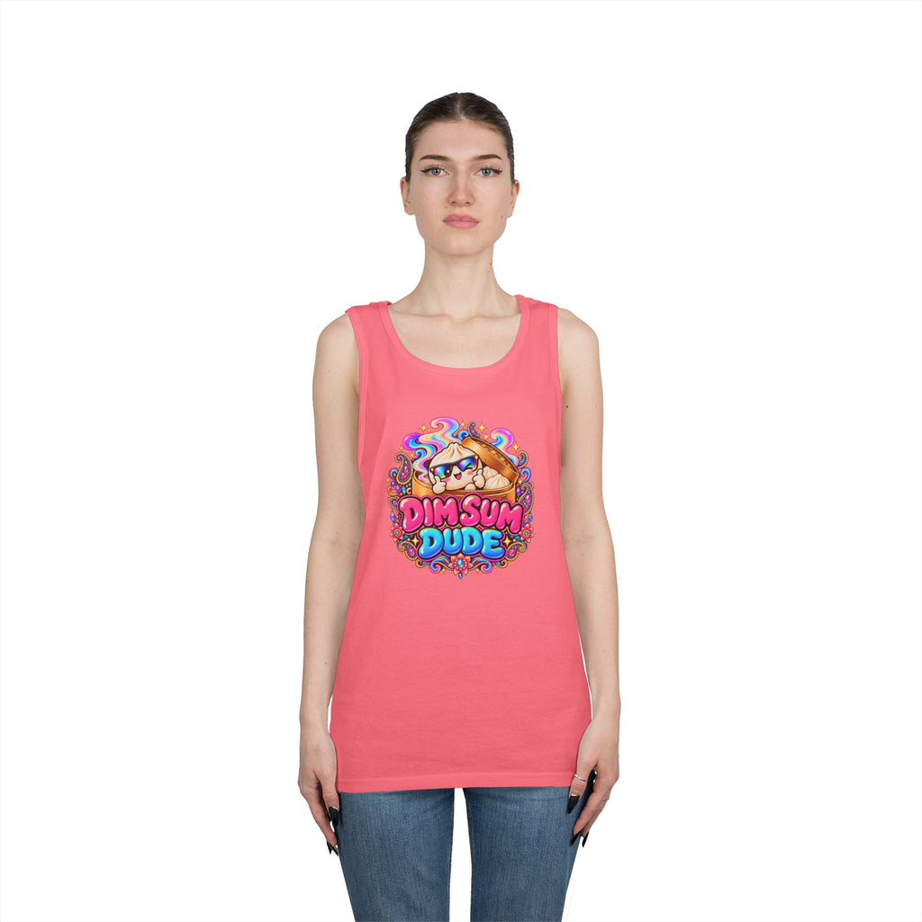 Dim Sum Dude Tank Top — Cute Cartoon Dumpling Graphic Tank