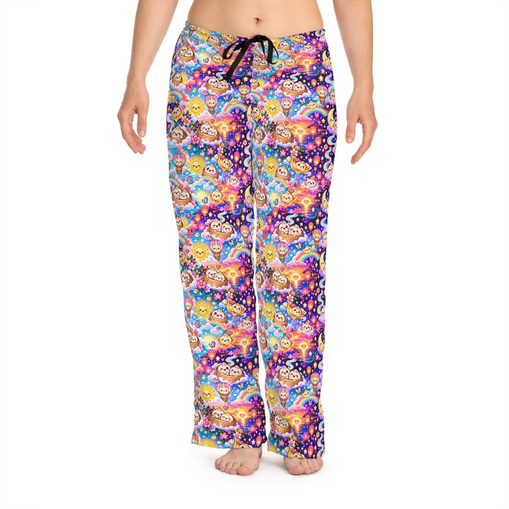 Sweet Dreams Women's Pajama Pants — Rainbow Dumpling Clouds