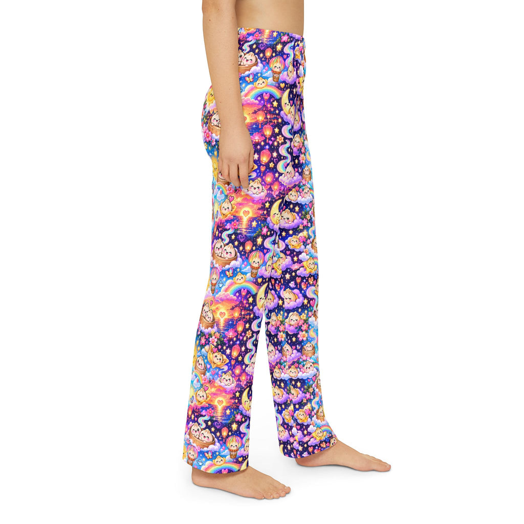 Kids Lounge Pants — Colorful Cute Dumpling Space Friends All-Over Print