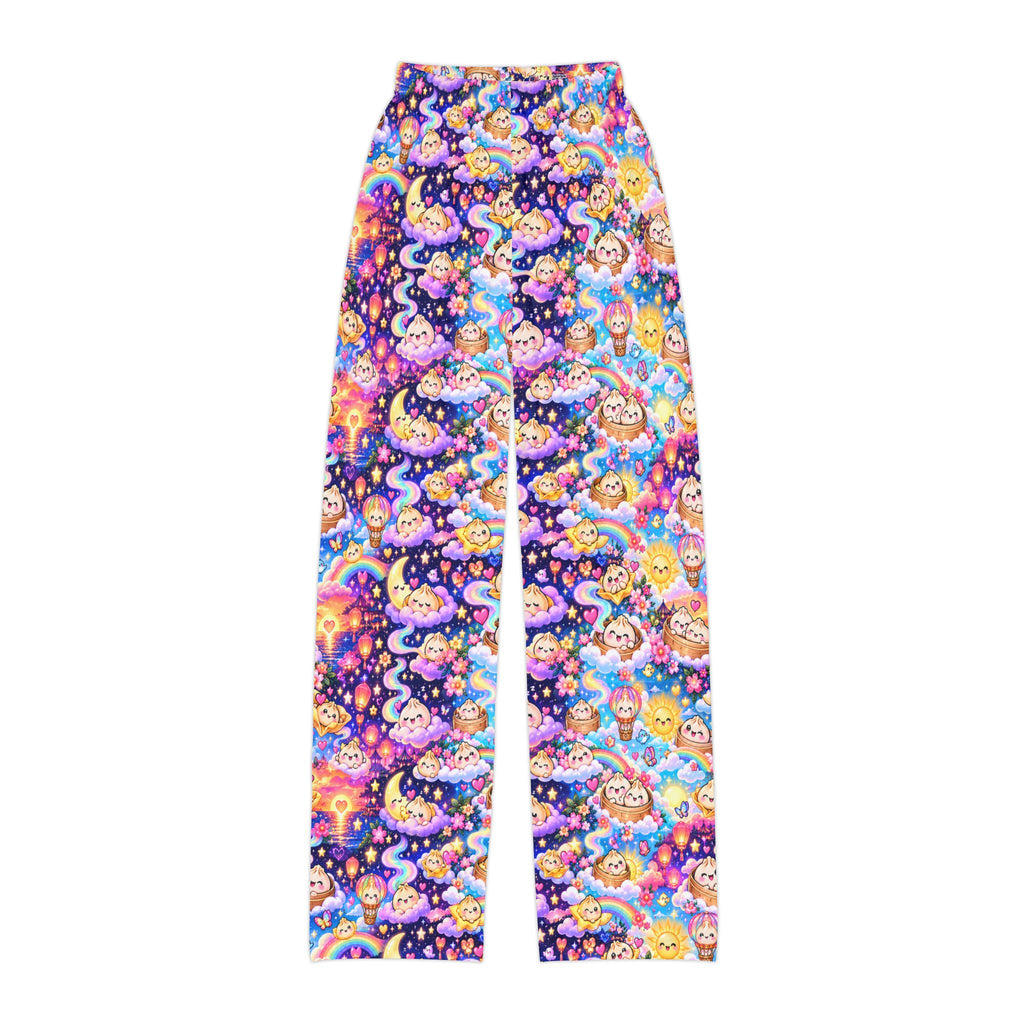 Kids Lounge Pants — Colorful Cute Dumpling Space Friends All-Over Print
