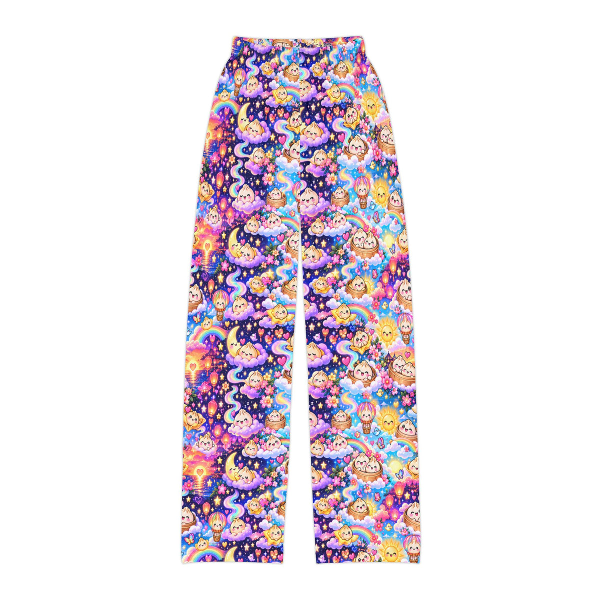 Kids Lounge Pants — Colorful Cute Dumpling Space Friends All-Over Print