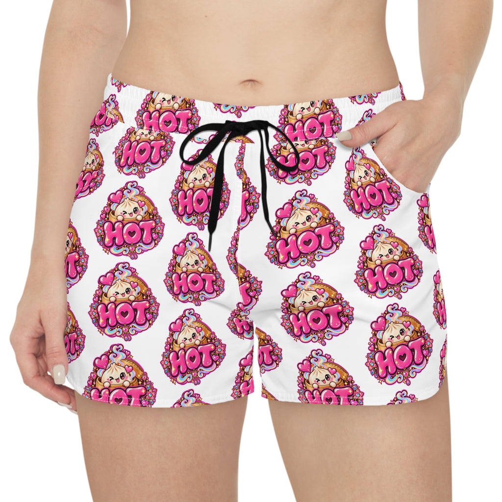 Hot Buns Lounge Shorts — Kawaii Dumpling All-Over Print