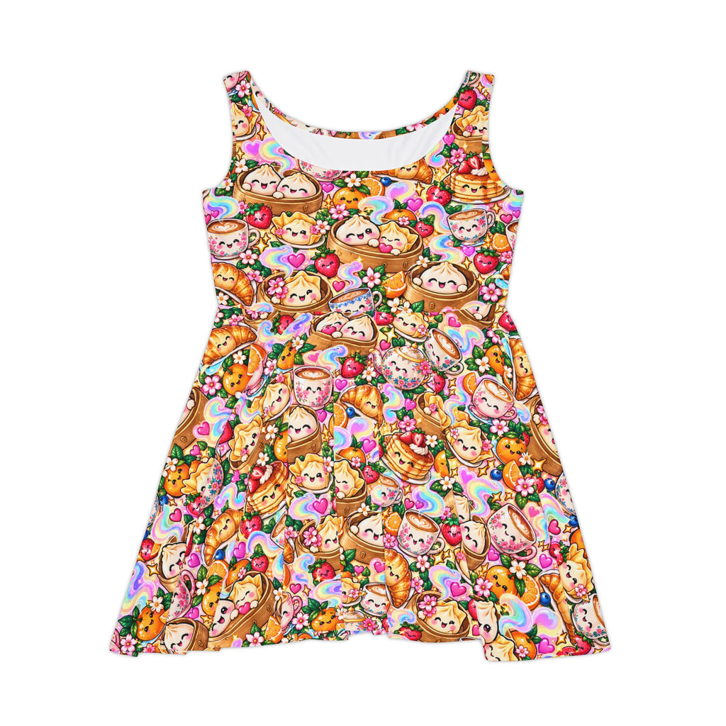Sweet Dimsum Dreams Skater Dress — Kawaii Dessert Dumplings