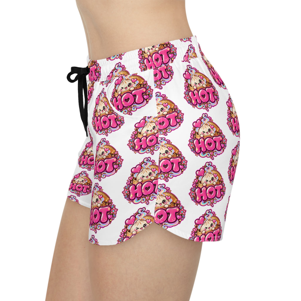 Hot Buns Lounge Shorts — Kawaii Dumpling All-Over Print