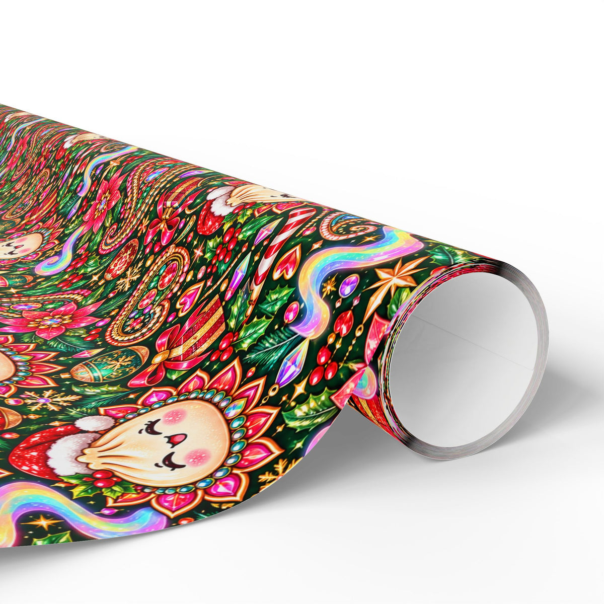 Merry Bunsmas Christmas Wrapping Paper — Psychedelic Dumpling Gift Wrap