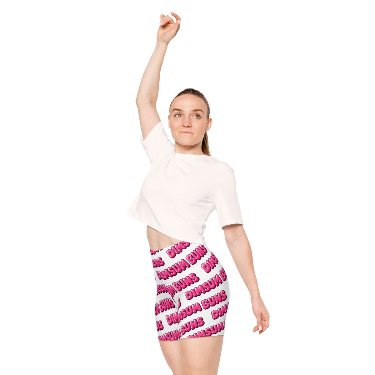 Biker Shorts — Playful "Dim Sum Buns" All-Over Print Women’s Bike Shorts