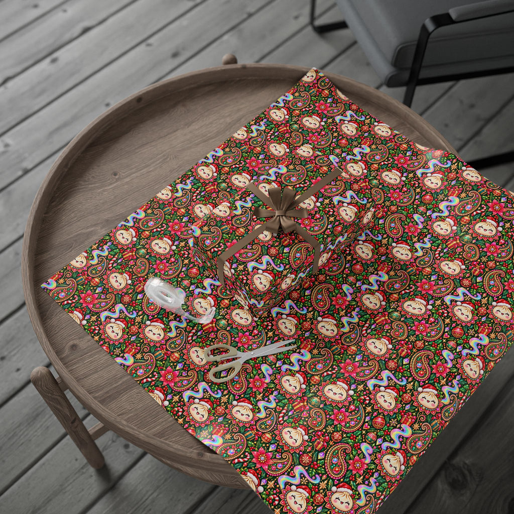 Merry Bunsmas Christmas Wrapping Paper — Psychedelic Dumpling Gift Wrap