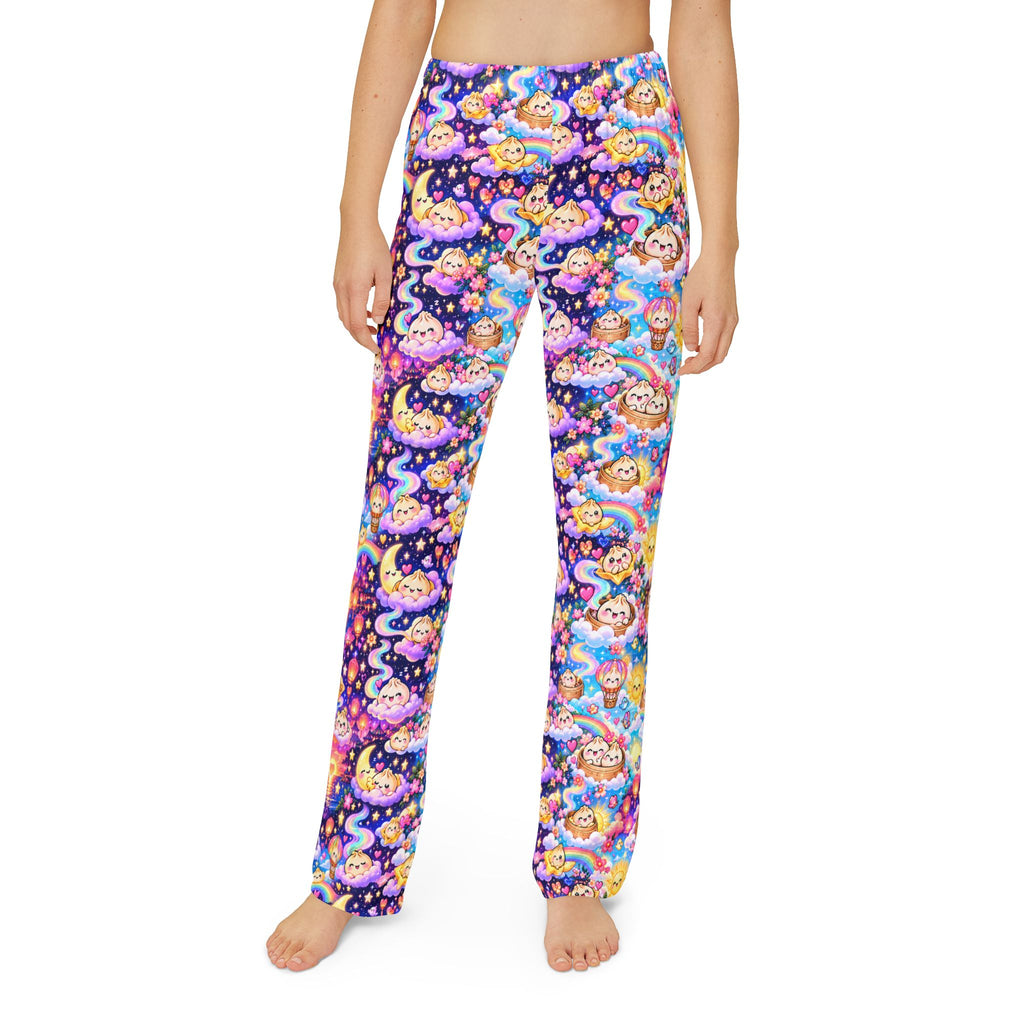 Kids Lounge Pants — Colorful Cute Dumpling Space Friends All-Over Print