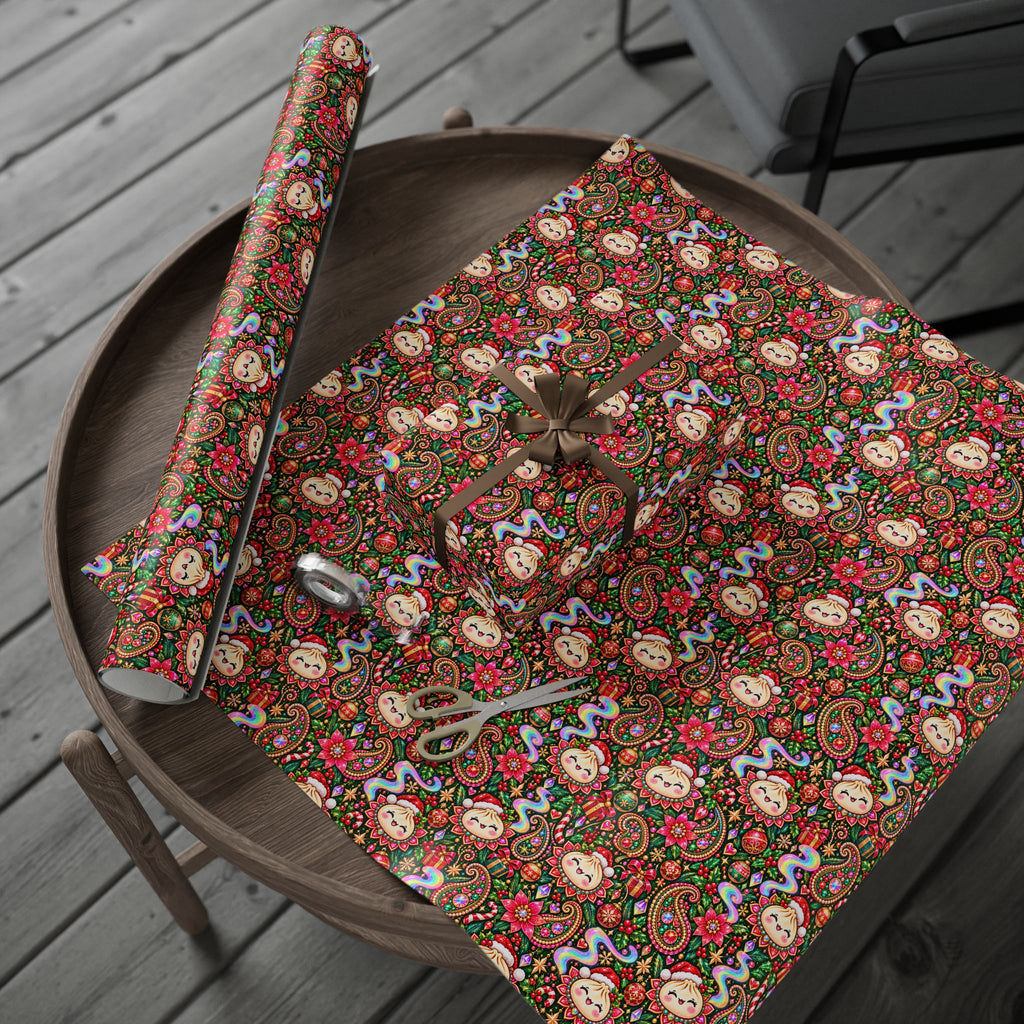Merry Bunsmas Christmas Wrapping Paper — Psychedelic Dumpling Gift Wrap