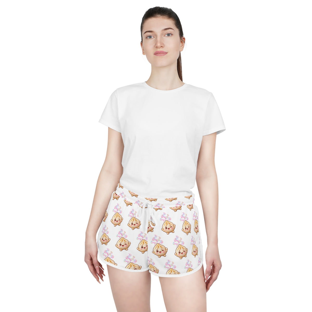 Cozy Buns Relaxed Shorts — Kawaii Dumpling Lounge Shorts