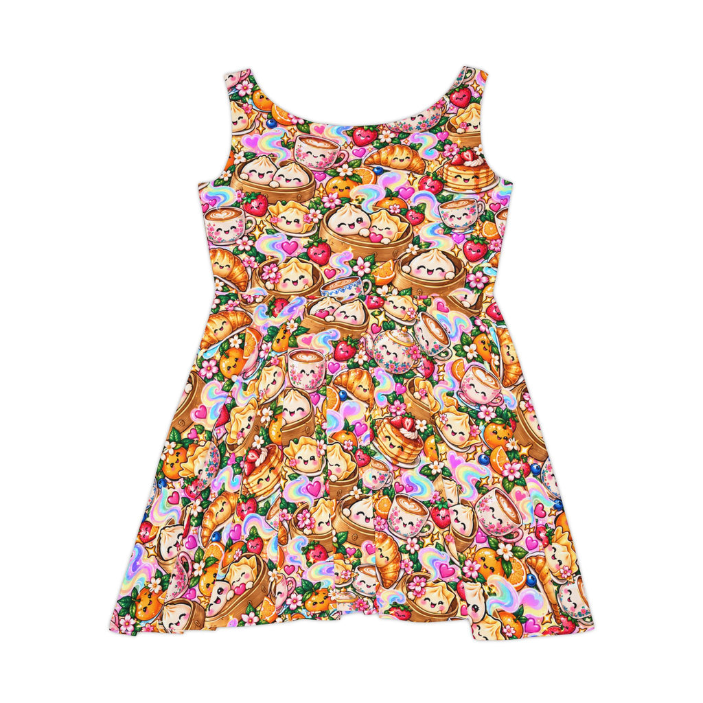 Sweet Dimsum Dreams Skater Dress — Kawaii Dessert Dumplings