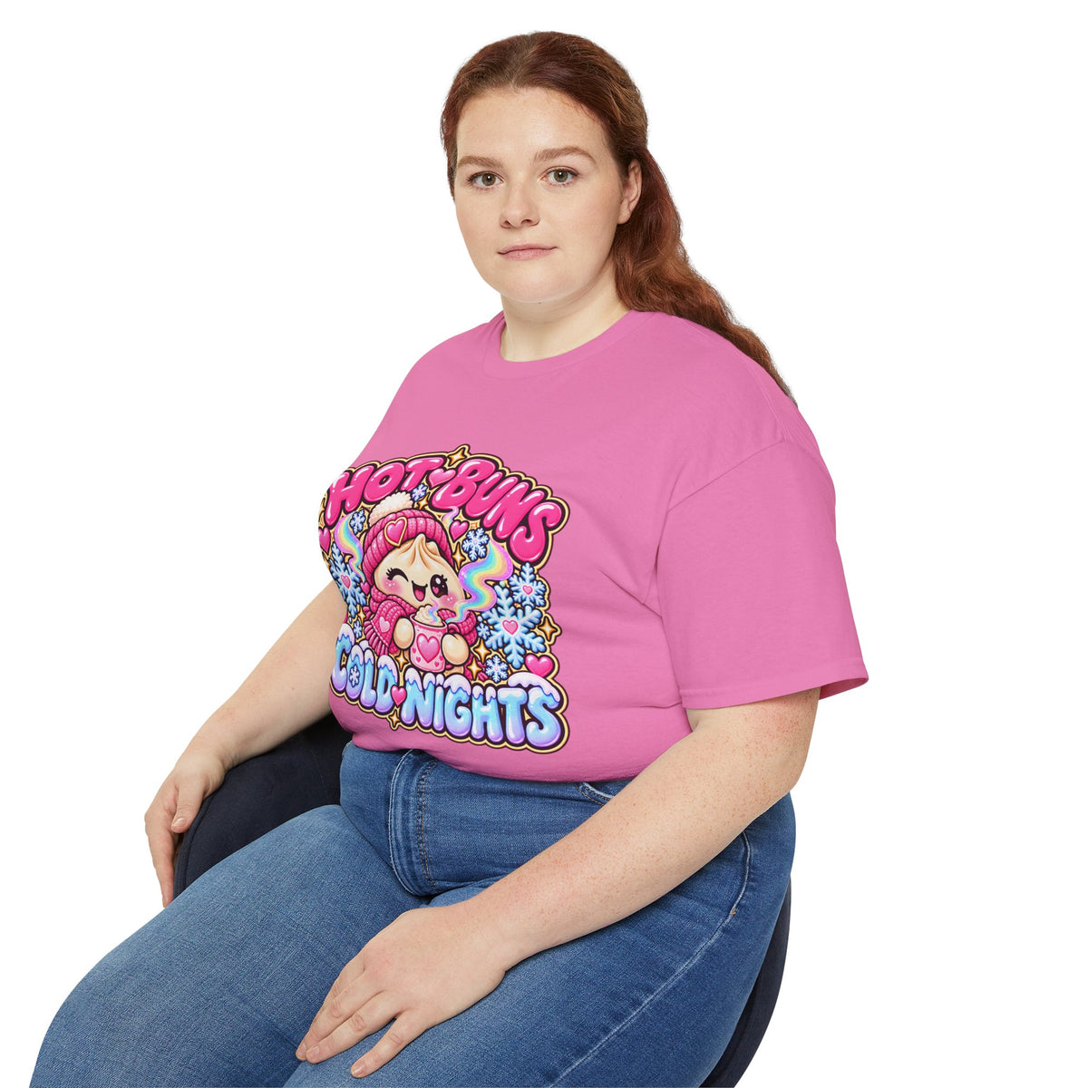 Hot Buns Cold Nights Tee — Cute Winter Graphic T-Shirt