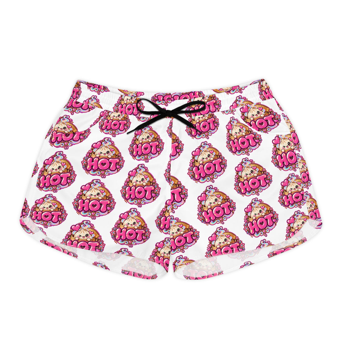 Hot Buns Lounge Shorts — Kawaii Dumpling All-Over Print