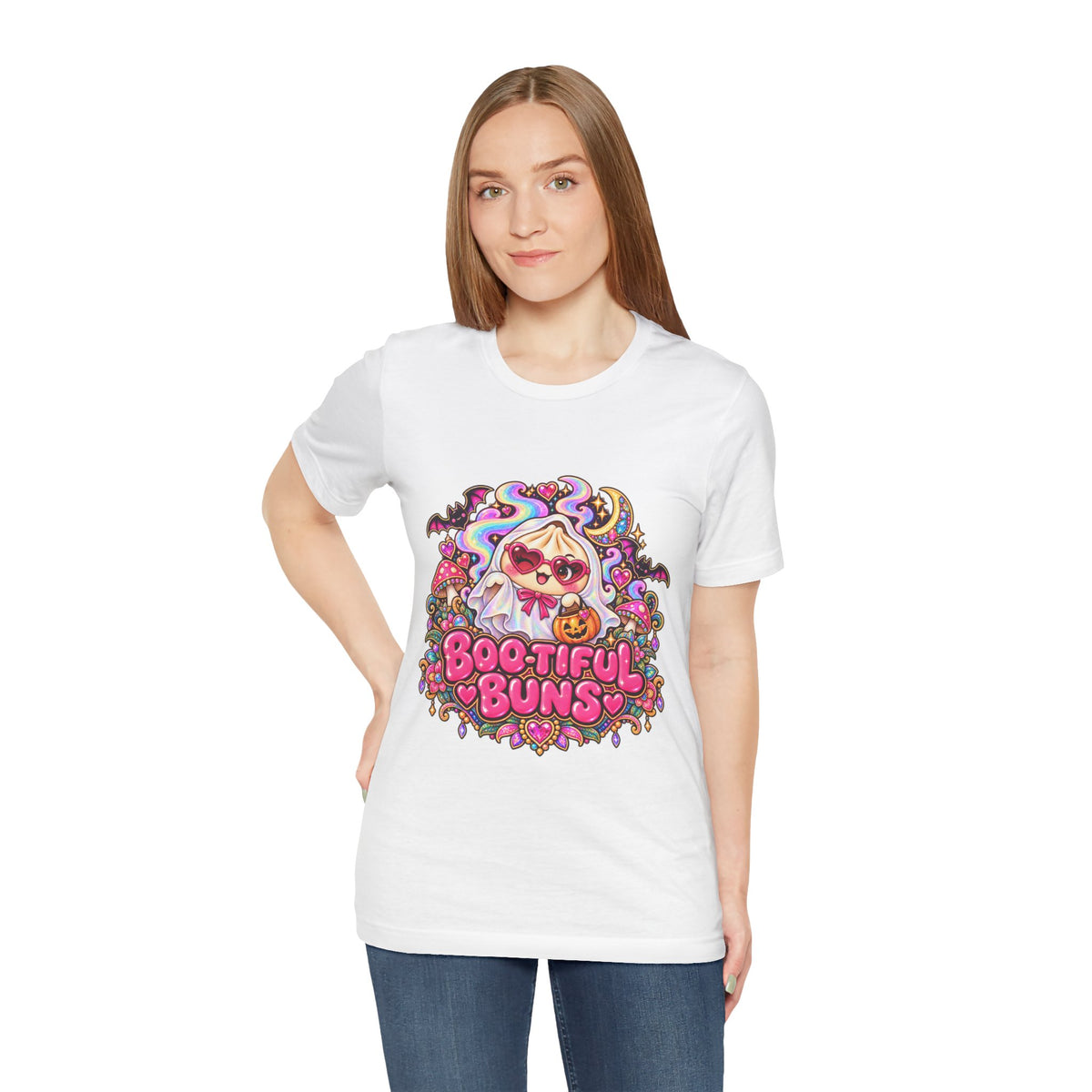 Boo-tiful Buns Halloween T-Shirt — Ghost & Pumpkin Dumpling Tee