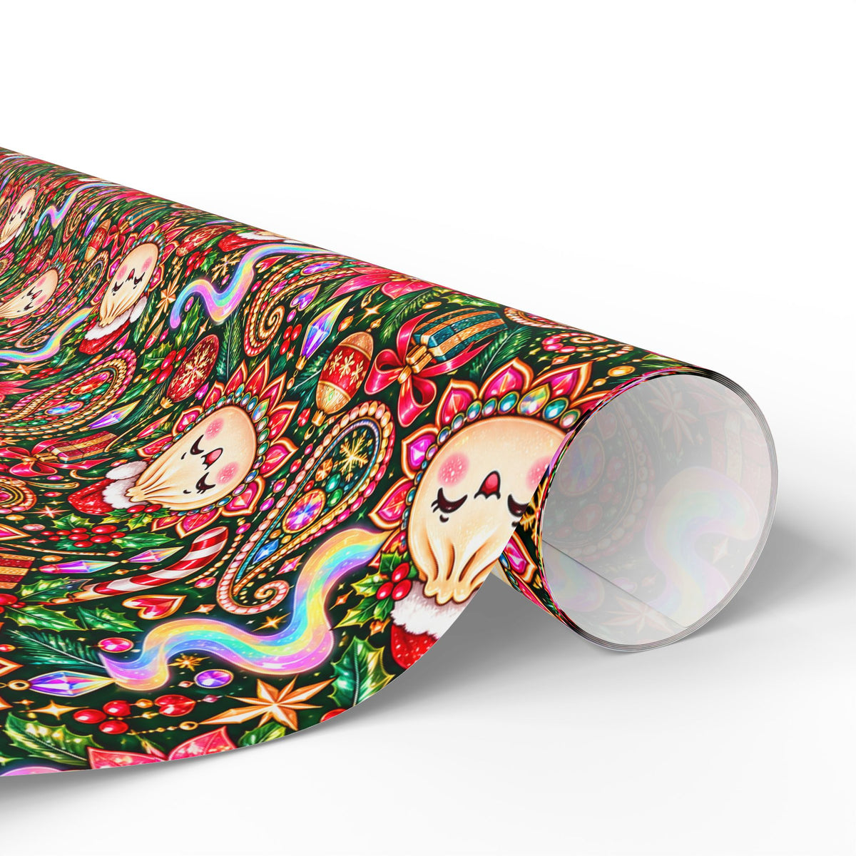 Merry Bunsmas Christmas Wrapping Paper — Psychedelic Dumpling Gift Wrap