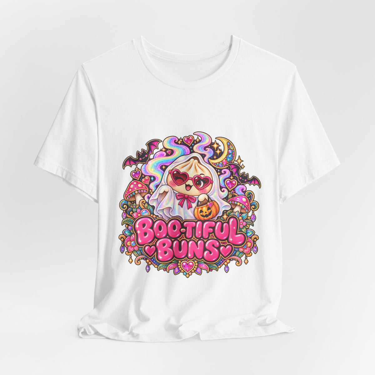 Boo-tiful Buns Halloween T-Shirt — Ghost & Pumpkin Dumpling Tee