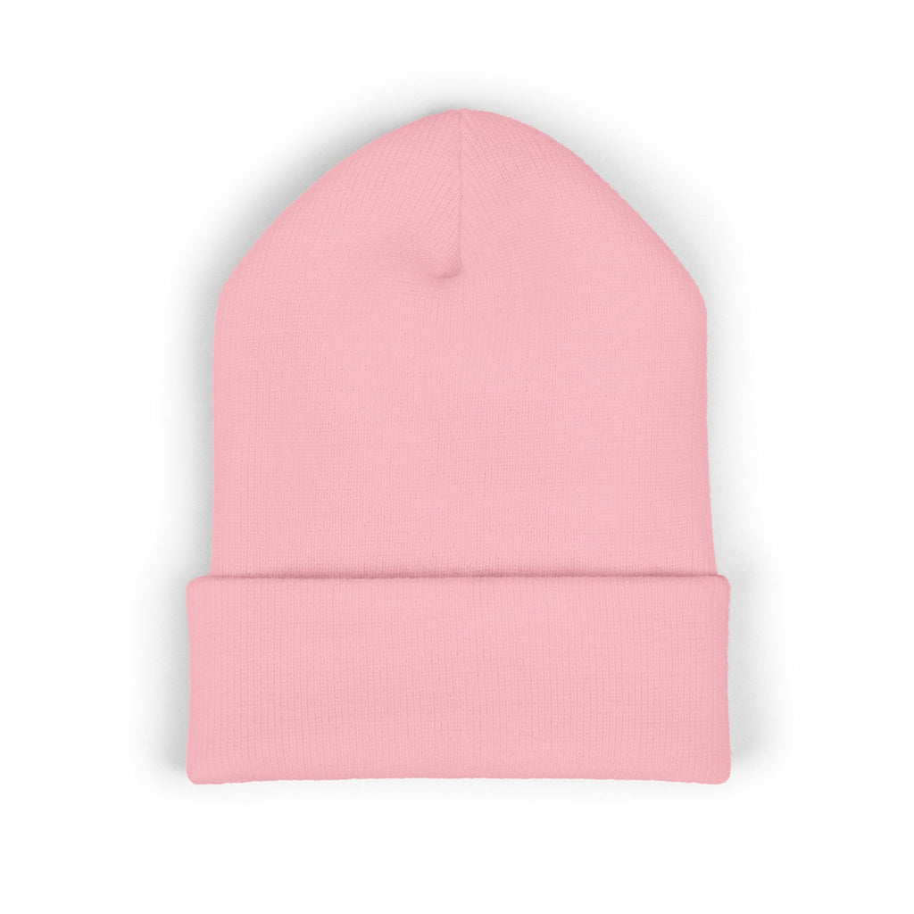 Embroidered Floral 'Love' Cuffed Beanie "Spread More Good Vibes"