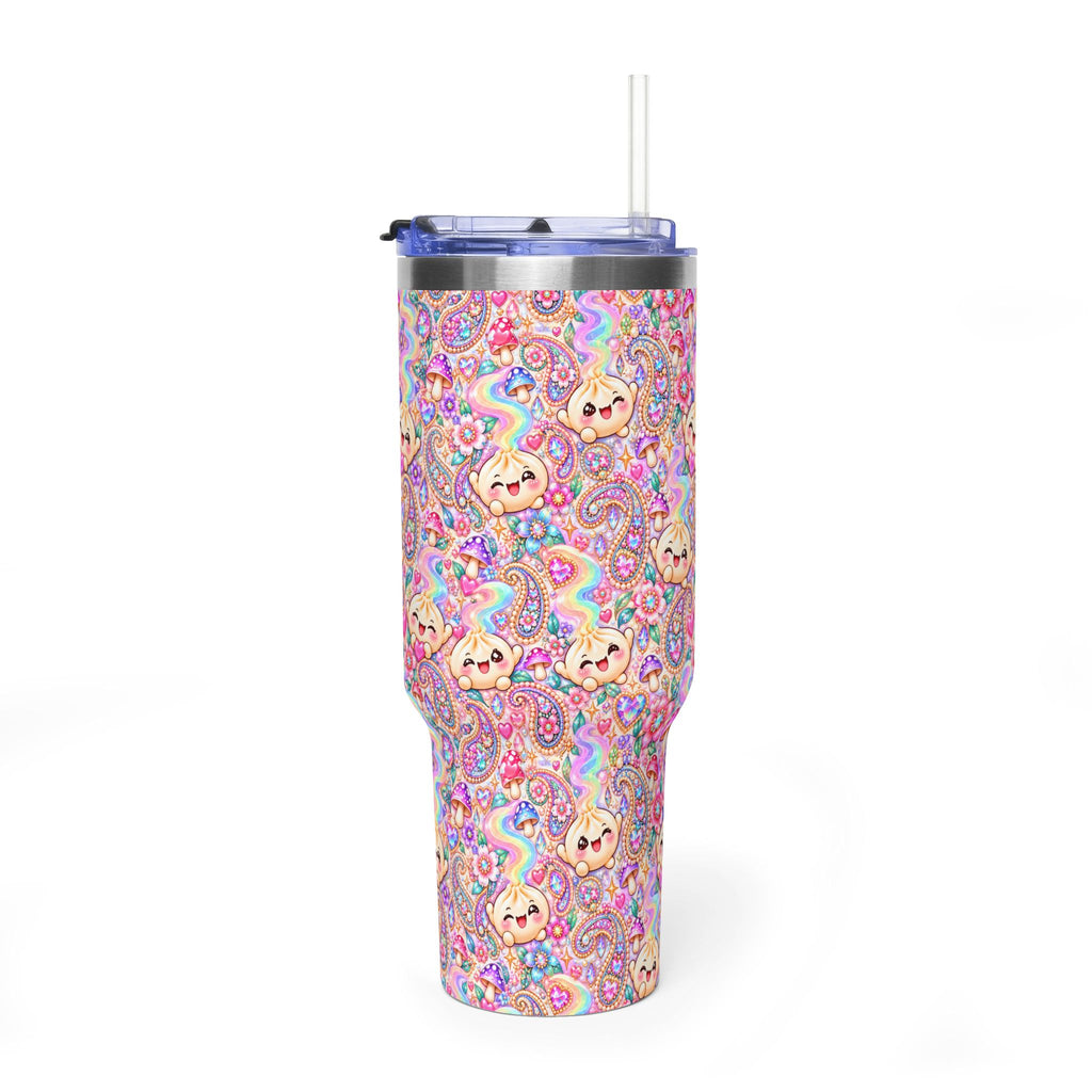 Wanton Dimsum Buns 40oz Rainbow Dumpling Tumbler — Insulated Travel Cup