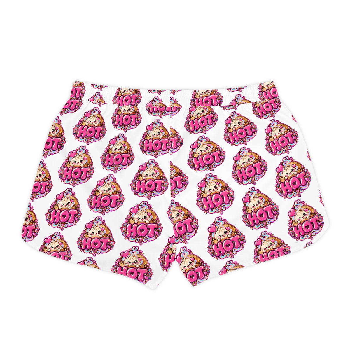 Hot Buns Lounge Shorts — Kawaii Dumpling All-Over Print