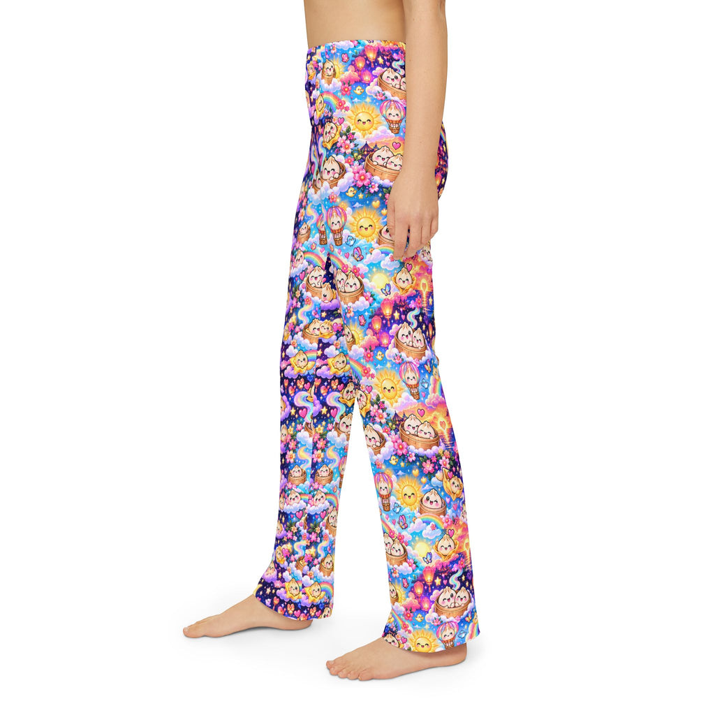 Kids Lounge Pants — Colorful Cute Dumpling Space Friends All-Over Print