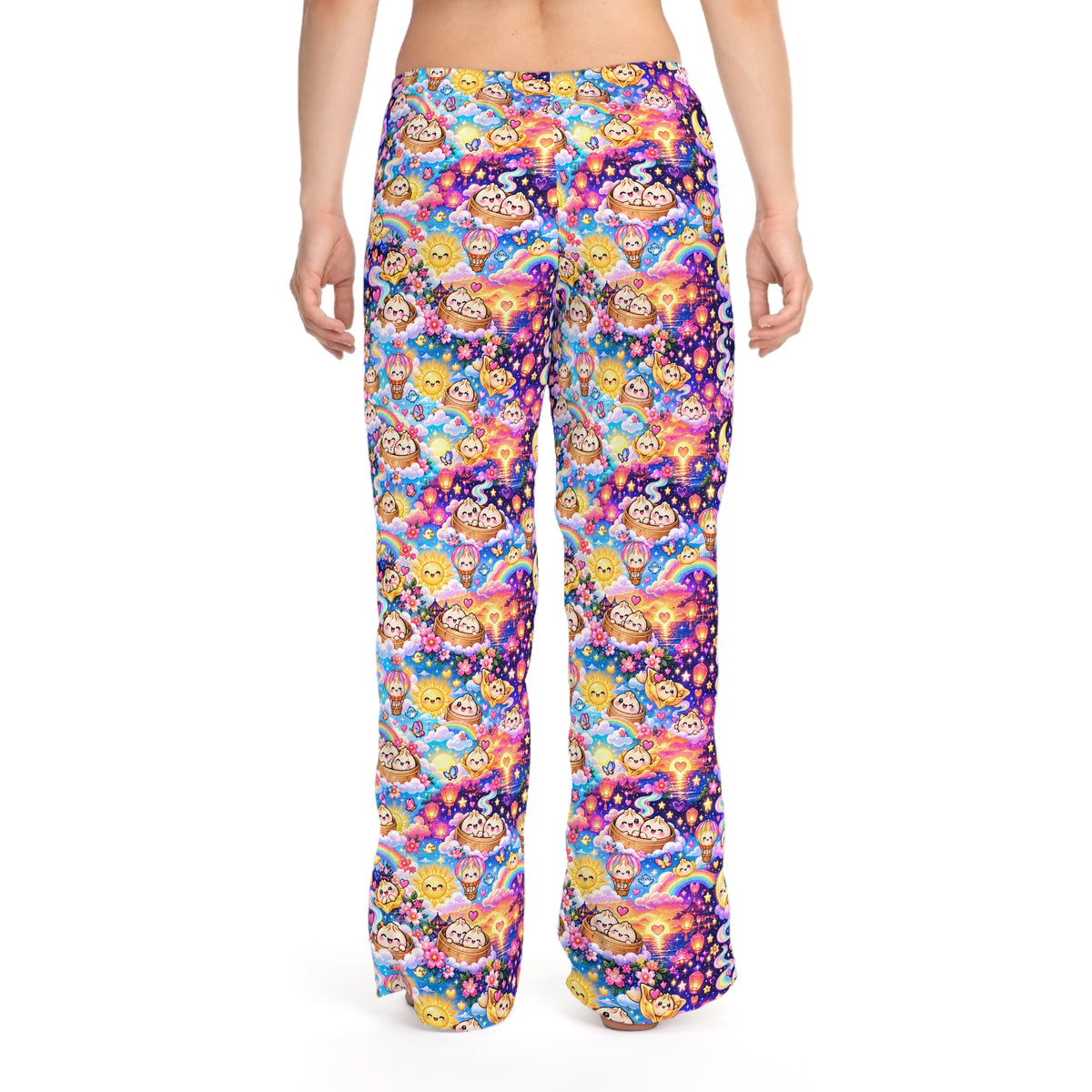 Sweet Dreams Women's Pajama Pants — Rainbow Dumpling Clouds
