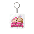 I'm His Dimsum Square Keychain — Cute Kawaii Dumpling Couple Accessory
