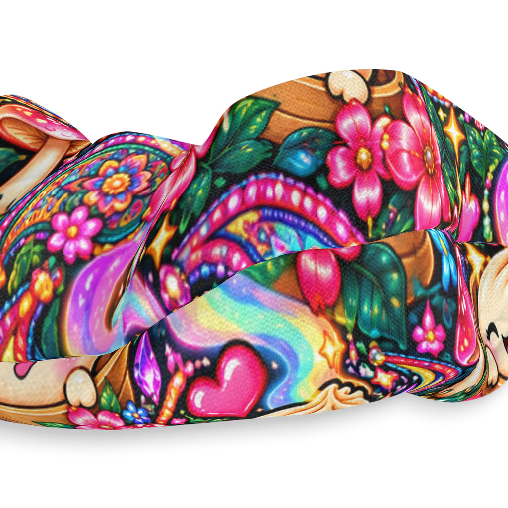 Colorful Kawaii Dumpling Floral Scrunchie — Cute Pastel Rainbow Hair Accessory