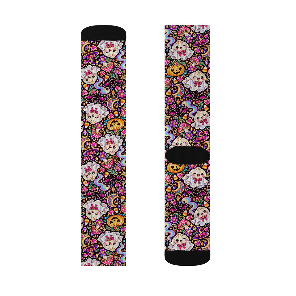Spooky Buns Day of the Dead Crew Socks — Sugar Skull Dumplings