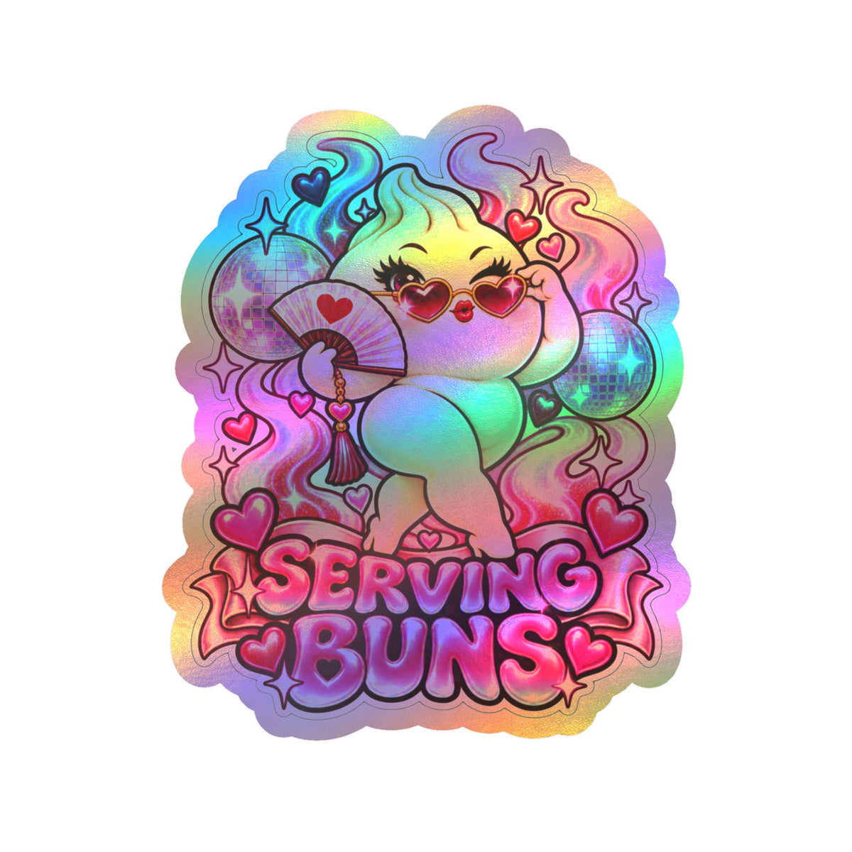 Serving Buns Vinyl Sticker — Kawaii Dumpling Decal