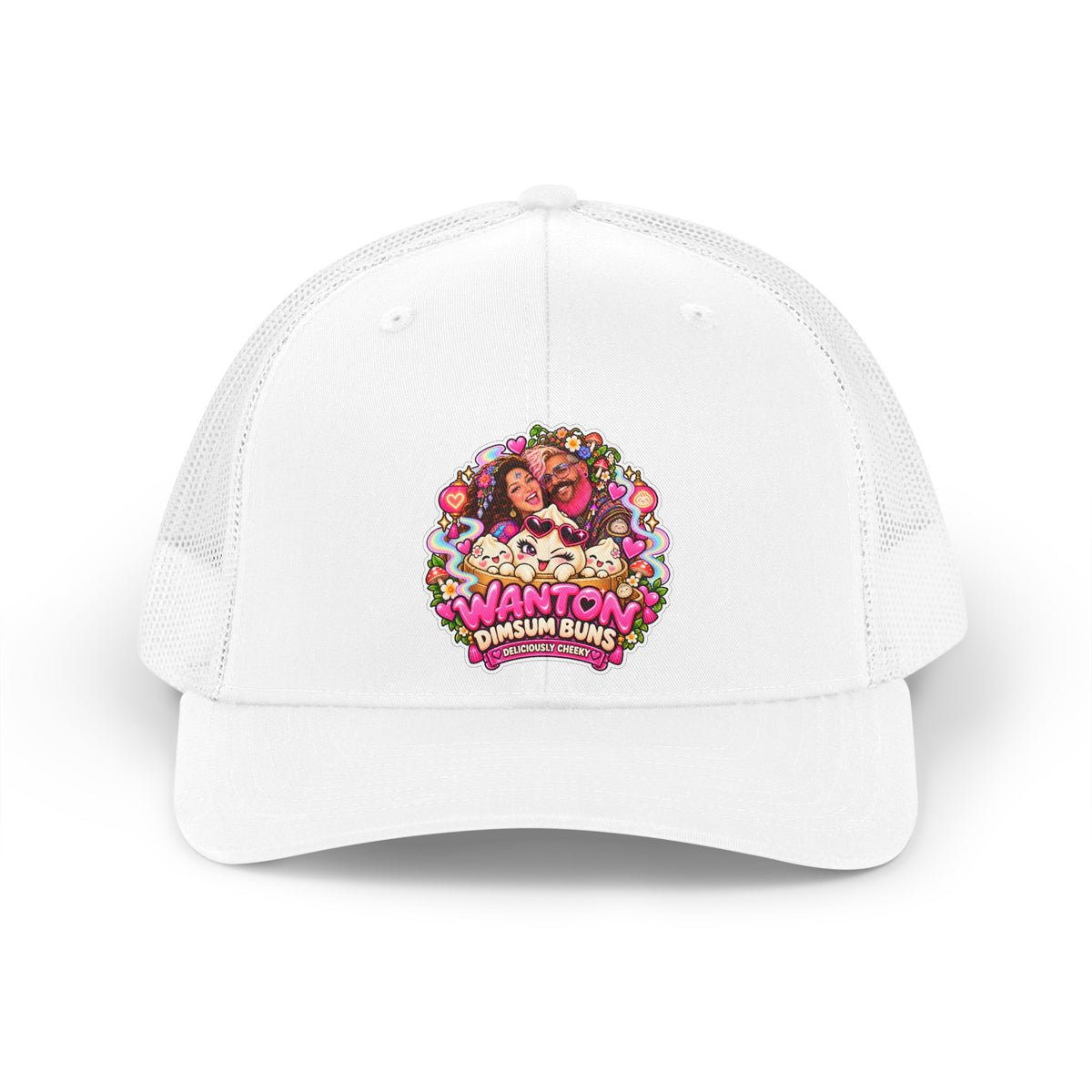 Wanton Dimsum Buns Retro Trucker Hat — Kawaii Festival Cap