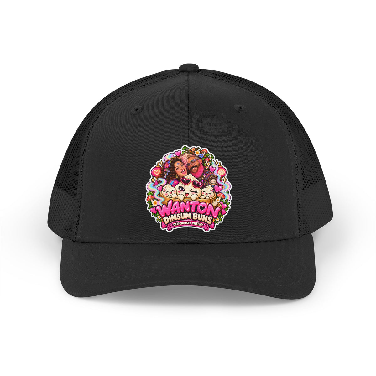 Wanton Dimsum Buns Retro Trucker Hat — Kawaii Festival Cap