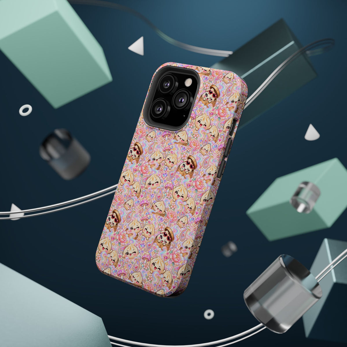 Wanton Dimsum Buns Magnetic Phone Case — Pastel Kawaii Dumplings