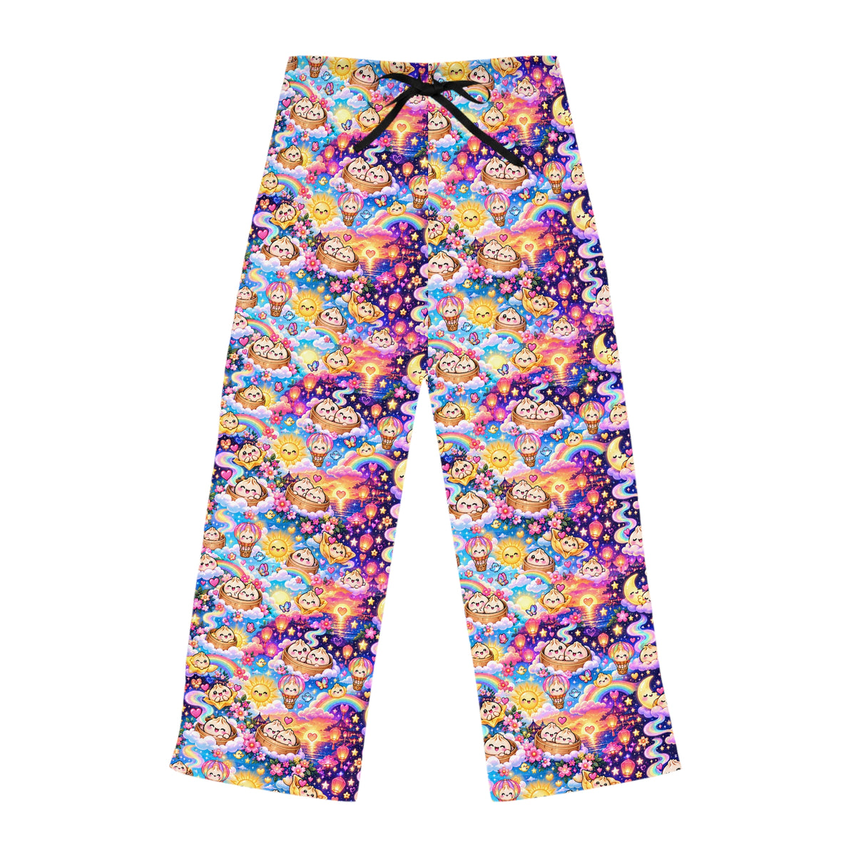 Sweet Dreams Women's Pajama Pants — Rainbow Dumpling Clouds